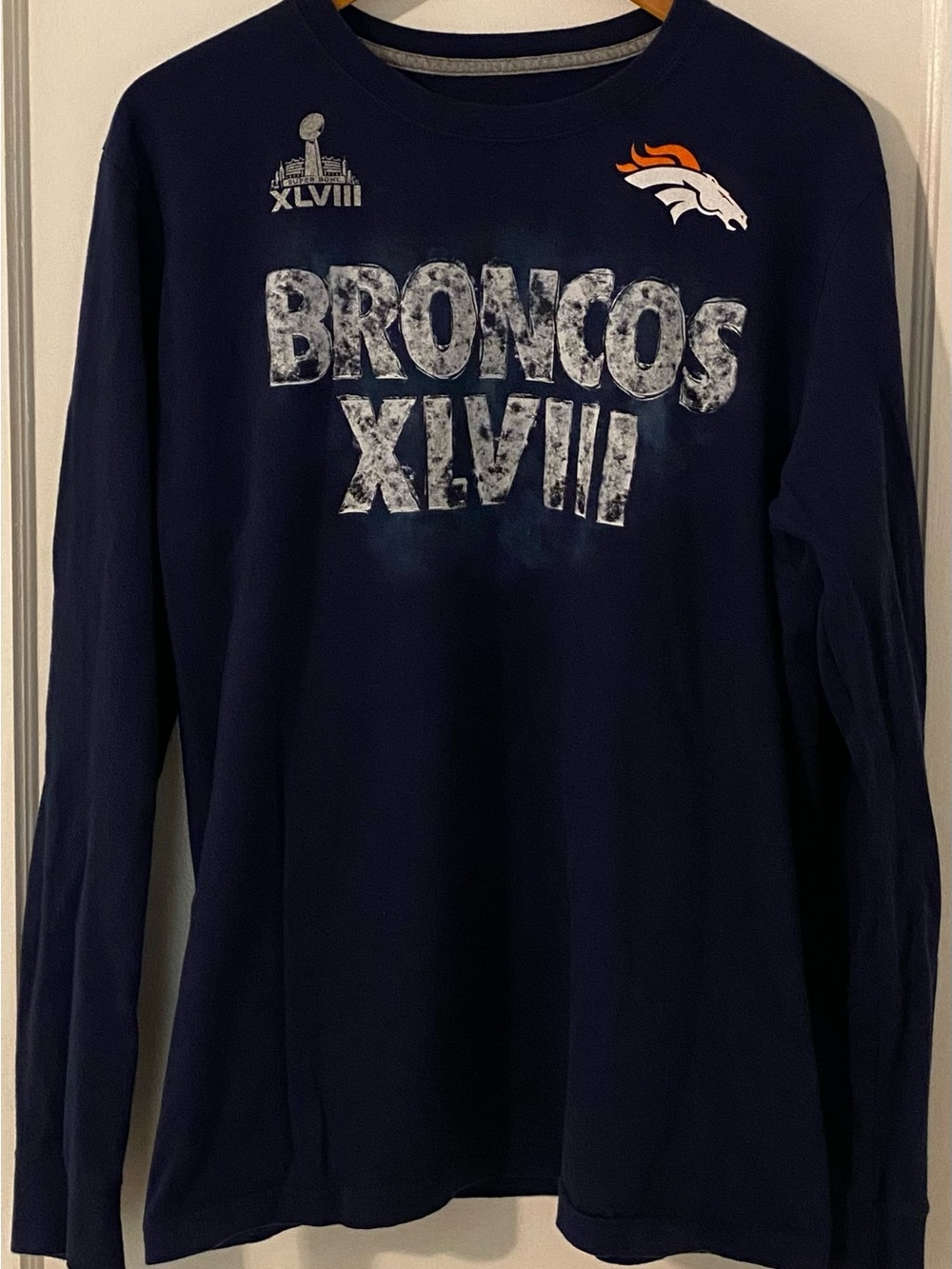 Denver Broncos Super Bowl XLVIII Men’s Large Long Sleeve T-shirt